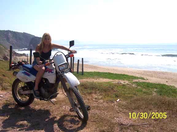 There's trails at the end of the beach road to ride, bring your motorcyle