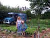 Irina and Jana in garden