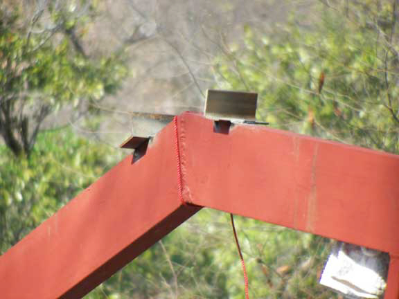 closeup of angle bracket