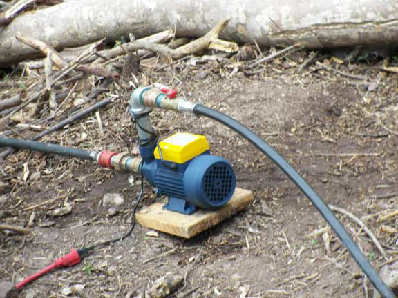 1/2HP pump to transfer water up to kitchen area storage tank